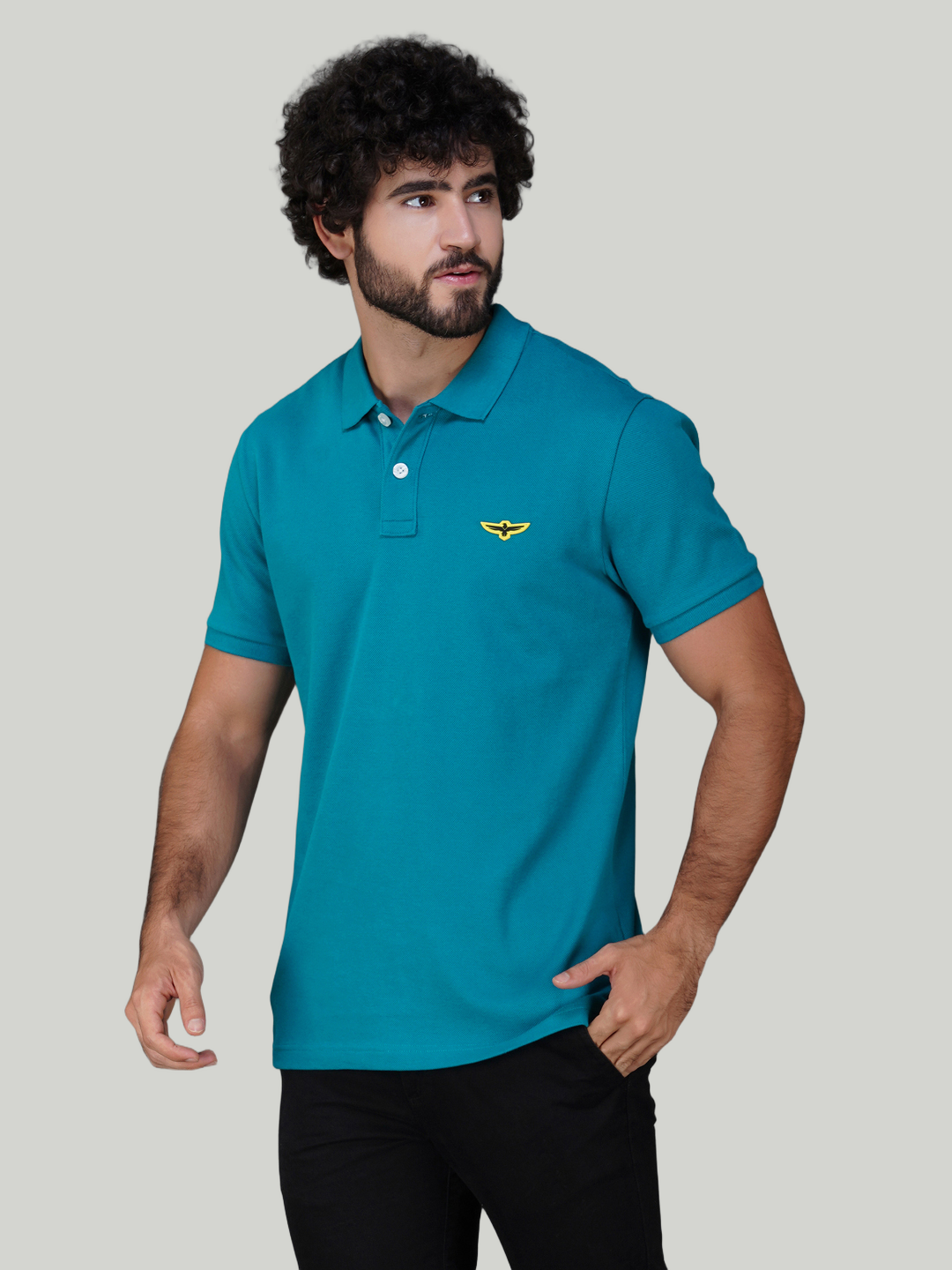Teal Green Premium Pique Cotton Classic Polo T-shirt-Euro Fit (CP 011)