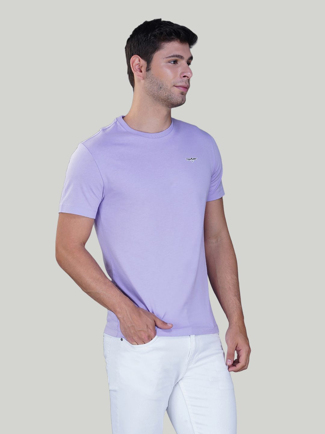 Lavender Casual Cotton Jersey Tee – Euro Fit (CT-012)