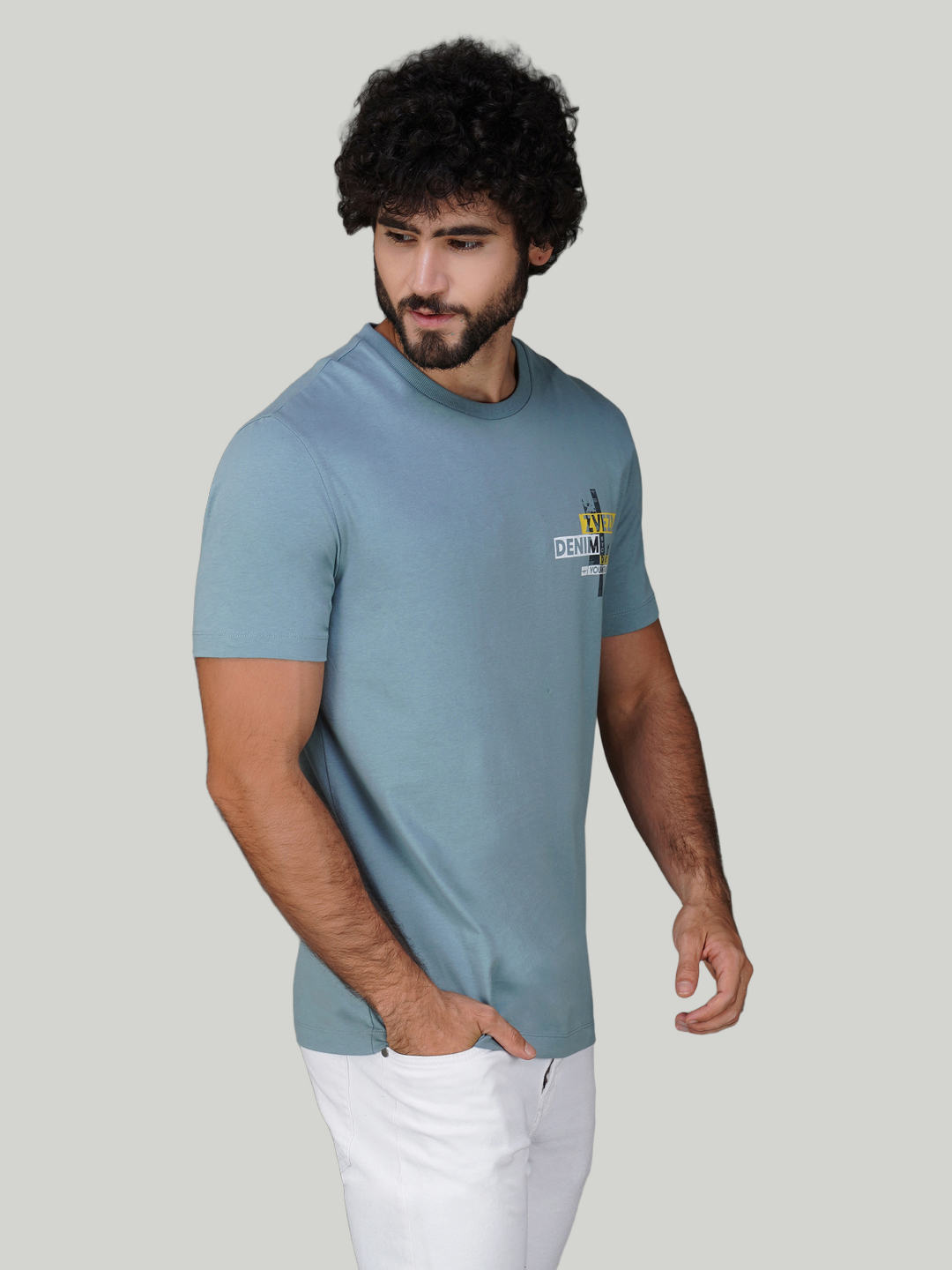 Sky Blue Zvezda Original Cotton Jersey T-Shirt - Euro Fit (BRT-012A)