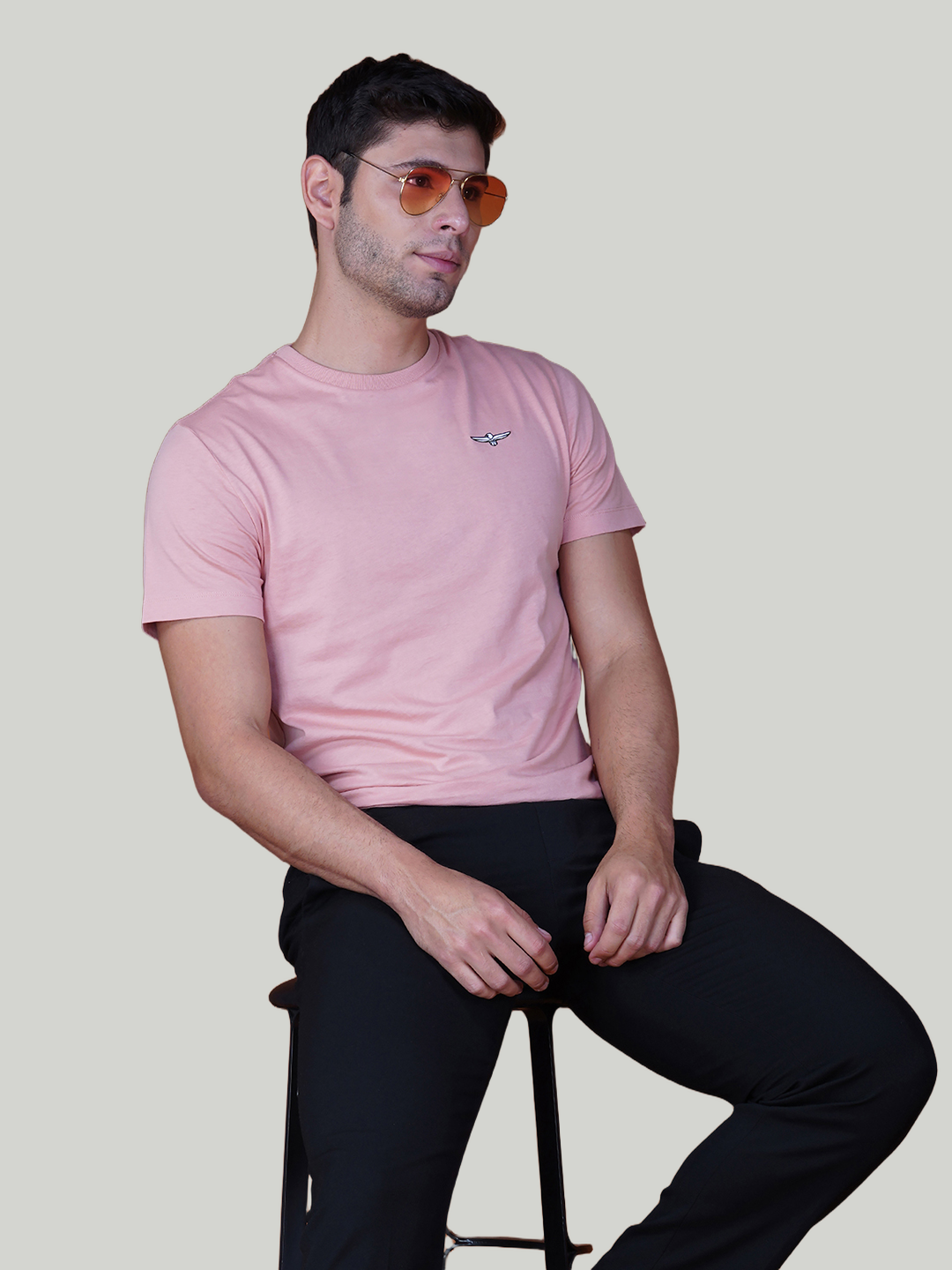 Dusty Pink Solid Cotton Jersey T-Shirt – Euro Fit (CT-010)