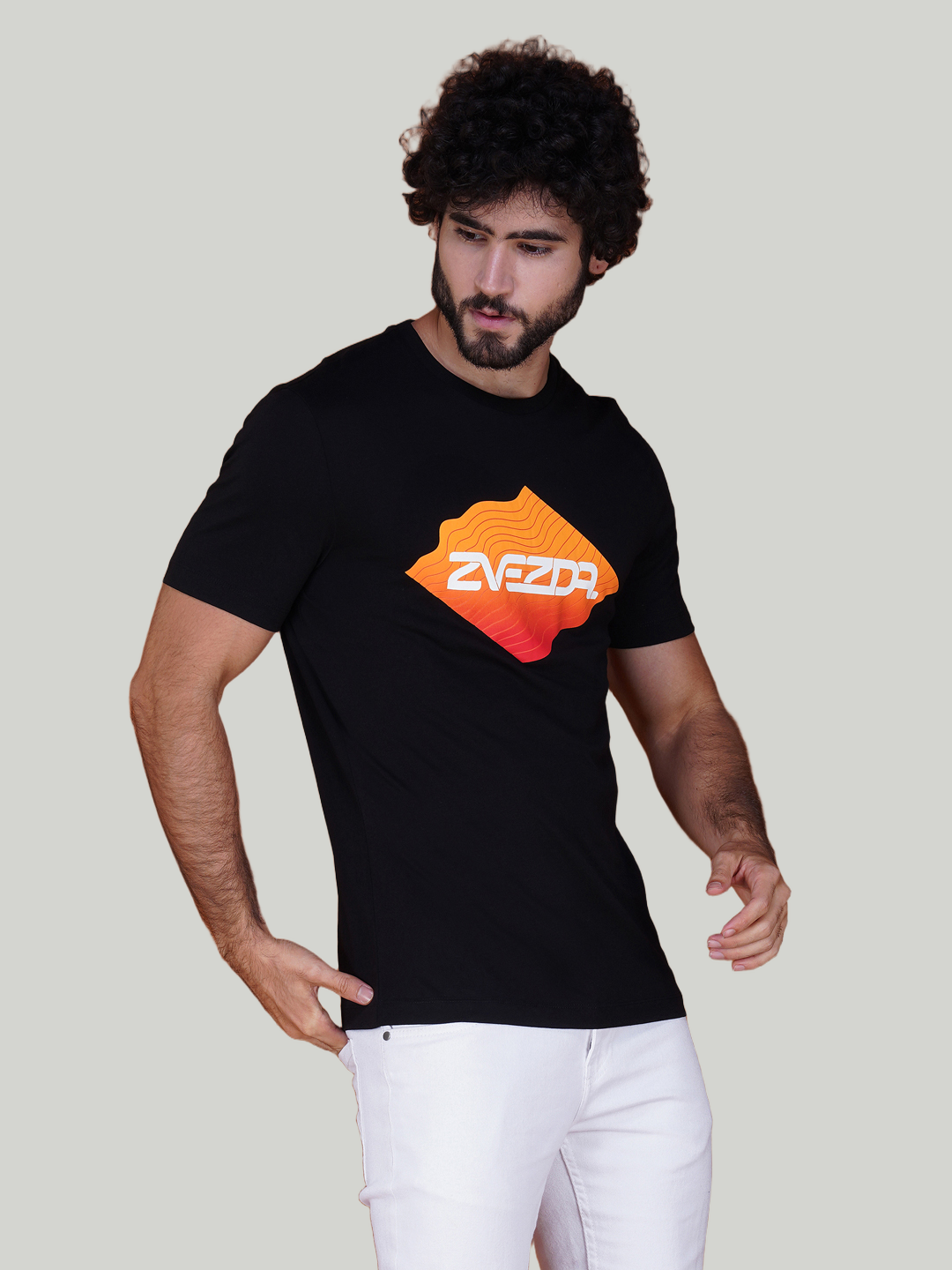 Black Zvezda Original Cotton Jersey T-Shirt - Euro Fit (BRT-010C)