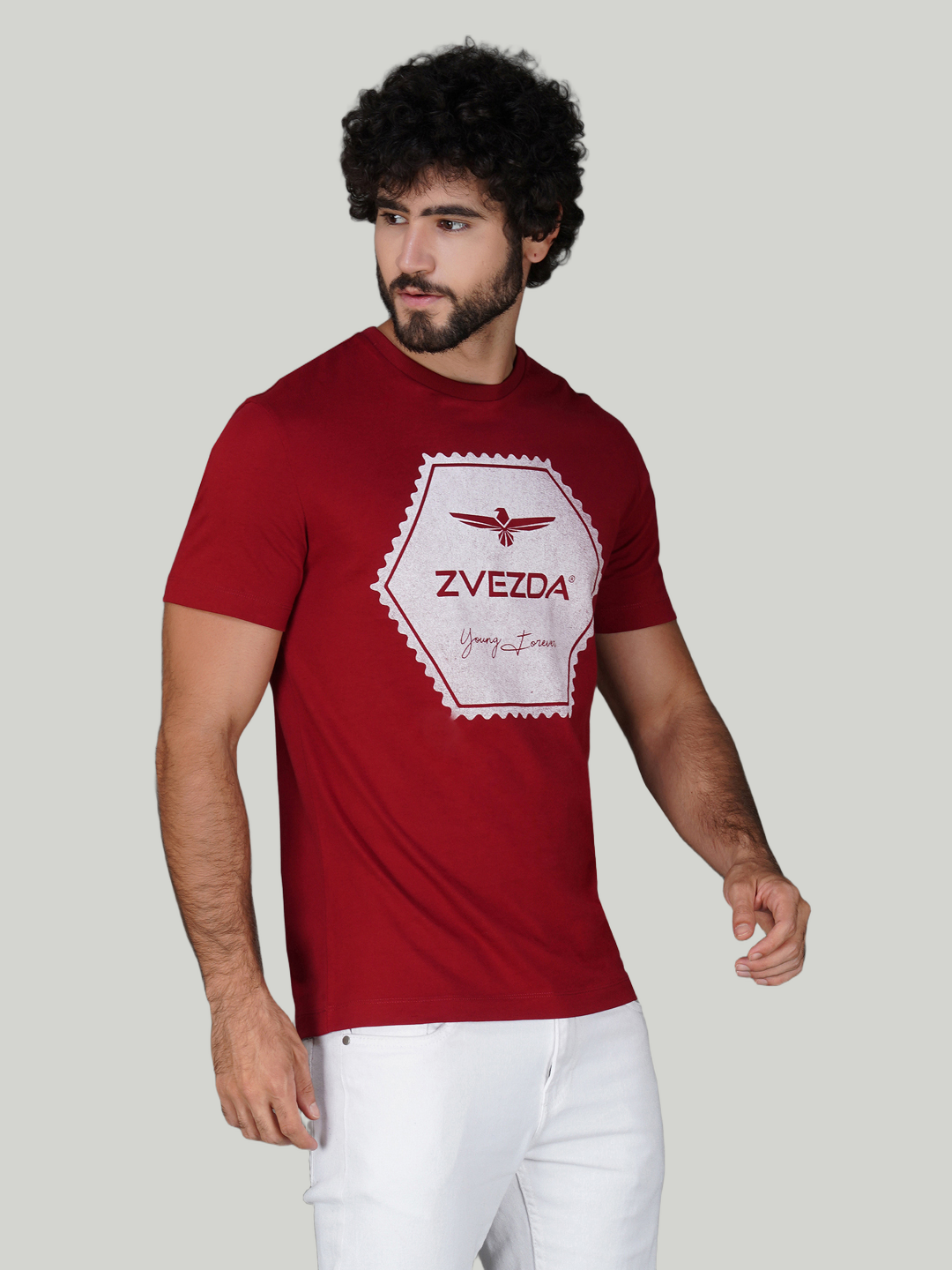 Burgundy Zvezda Original Cotton Jersey T-Shirt - Euro Fit (BRT-022D)