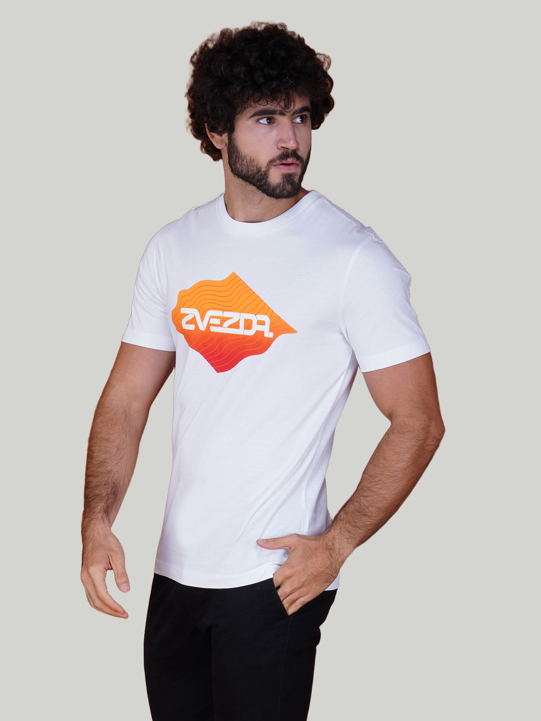 White Zvezda Original Cotton Jersey T-Shirt - Euro Fit (BRT-010A)