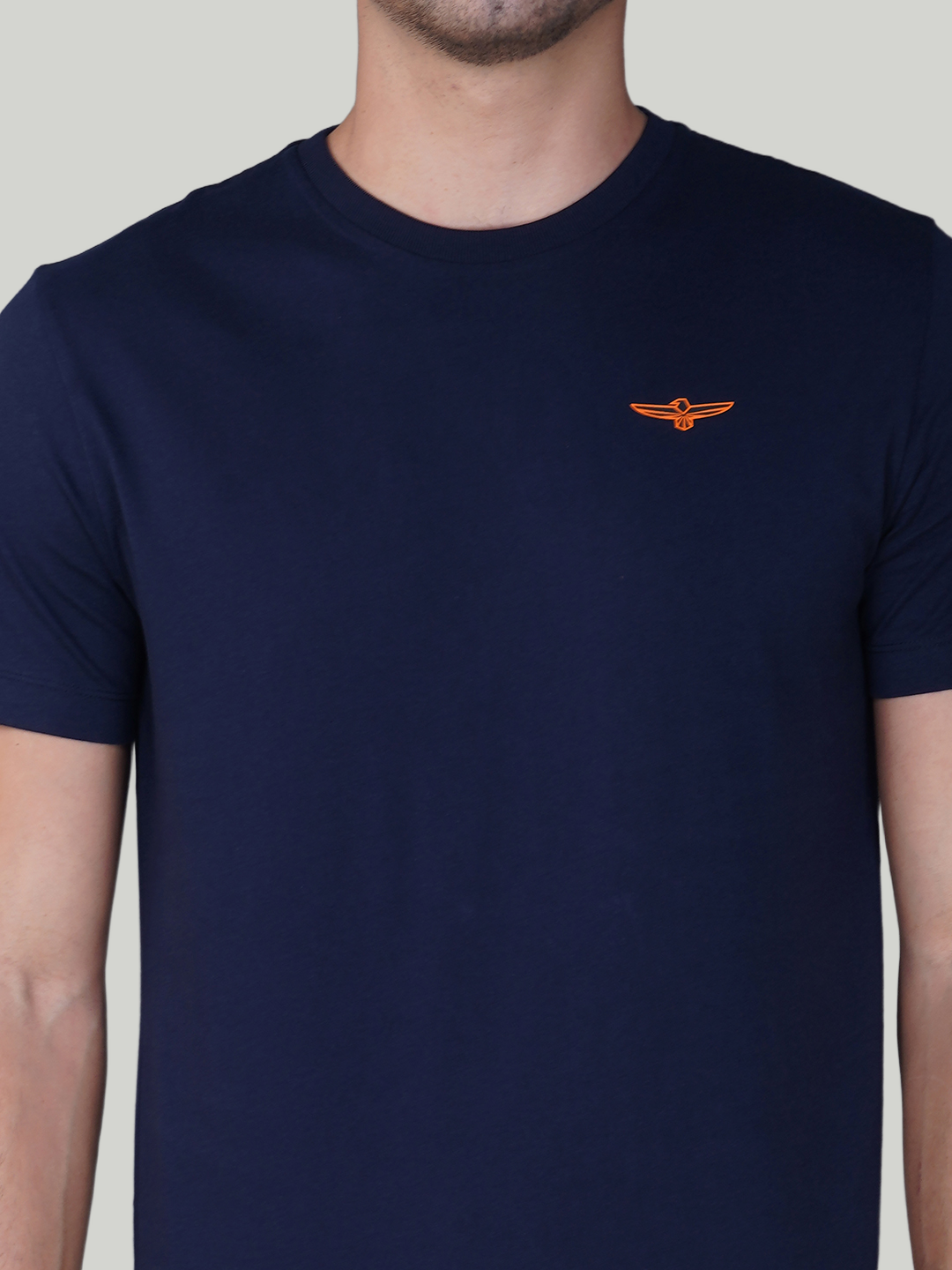 Navy Blue Solid Cotton Jersey T-Shirt – Euro Fit (CT-016)