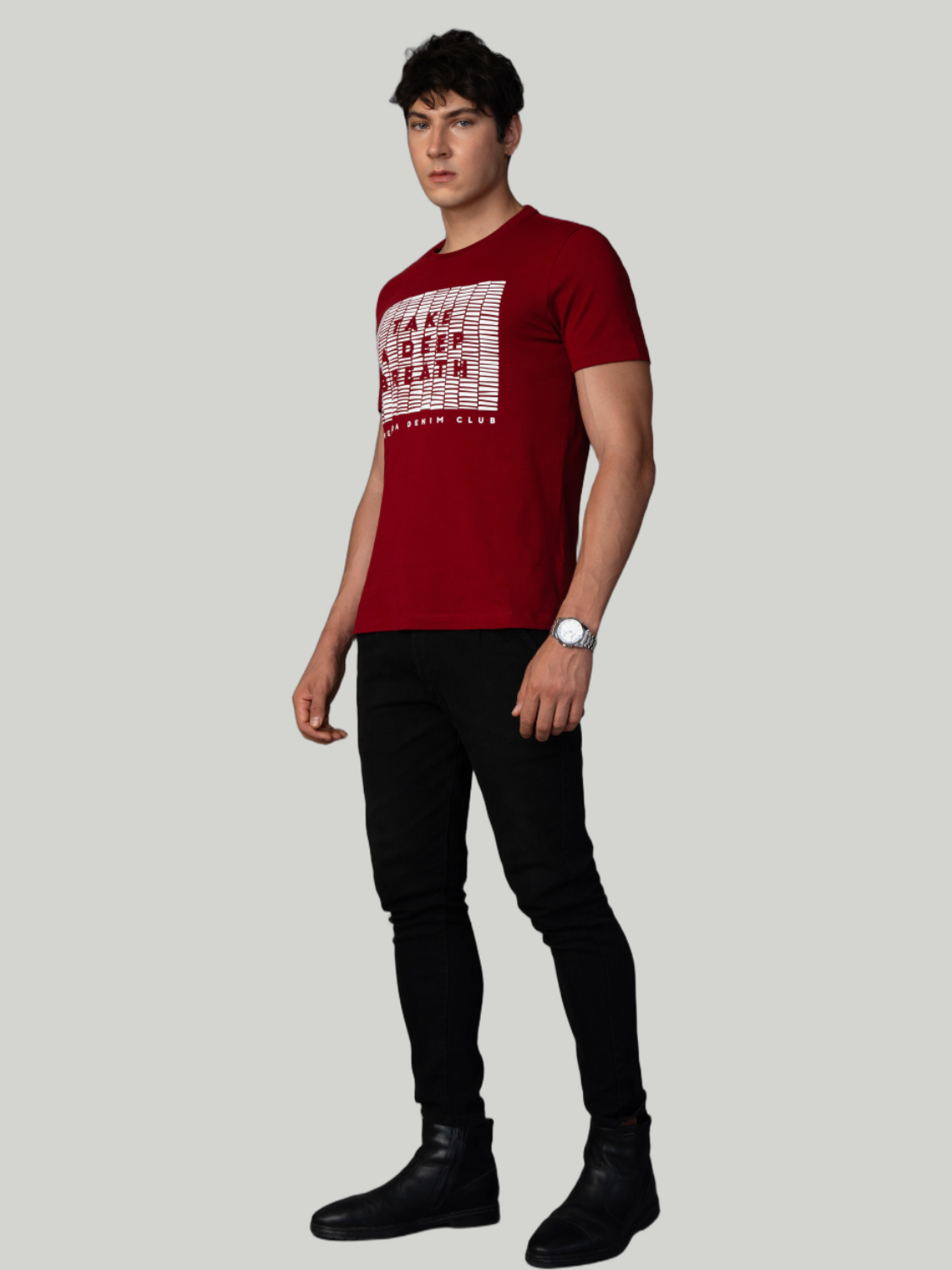 Burgundy Zvezda Original Cotton Jersey T-Shirt - Euro Fit (BRT-020B)