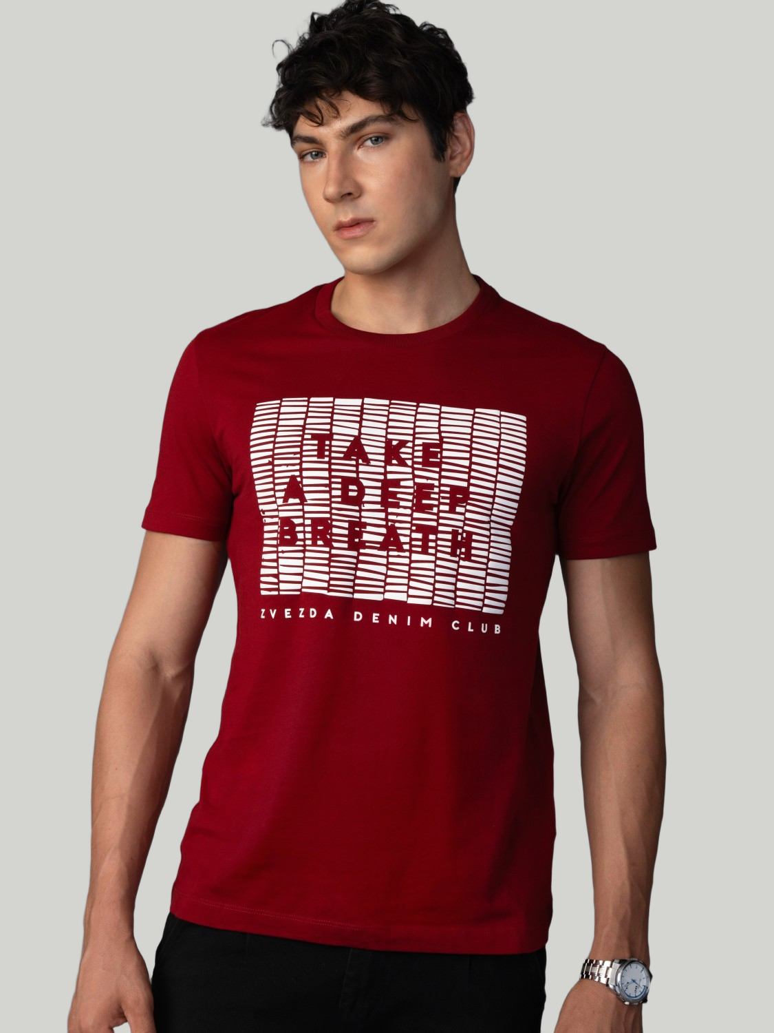 Burgundy Zvezda Original Cotton Jersey T-Shirt - Euro Fit (BRT-020B)