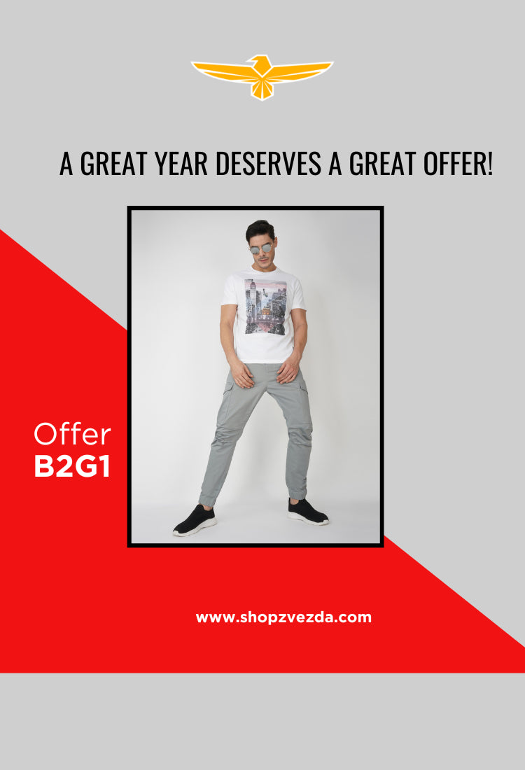 White print round neck tshirt